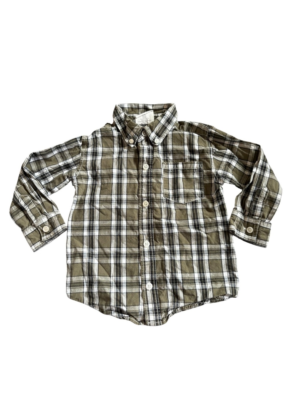 3/$25 🇨🇦 Crazy 8 Boys' Plaid Button-Down Shirt - Size 2T